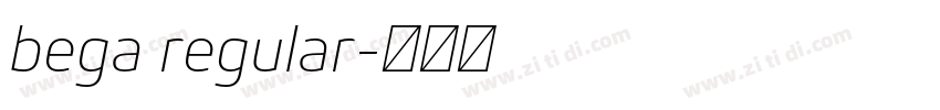 bega regular字体转换